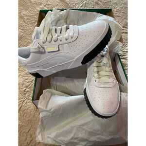 NIB PUMA CALI 8.5 WHITE BLACK